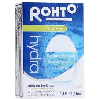 Rohto Dry Eye Hydra, Lubricant Eye Drops, Cooling, 0.4 Fluid Ounces 