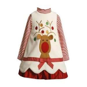  Ivory Reindeer Jumper Dress (6)   X37773 