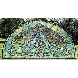 Watercolor Astoria Arched Stained Glass Window  Kitchen 