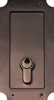 NEW MANOR W/DOUBLE KEYED CYLINDER POCKET DOOR LOCK  