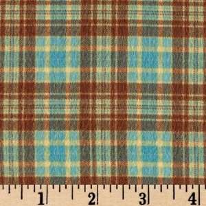  42 Wide Kitten Kaboodle Flannel Plaid Brown Fabric By 