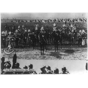  Kaiser Wilhelm II on horseback reviewing his troops,WWI 