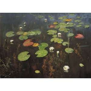   Made Oil Reproduction   Isaac Levitan   32 x 24 inches   Water lilies