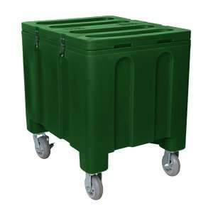  Green Ice Caddy 200 lb. Mobile Ice Bin / Beverage 