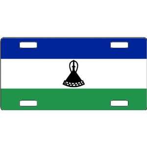  Lesotho Flag Vanity License Plate 