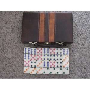   White Tile Colored Dots in a Leather Attache Case Toys & Games
