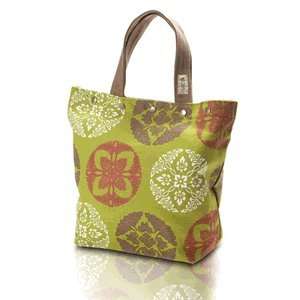  Chartreuse Medallion Large Tote By Saltbox Beauty