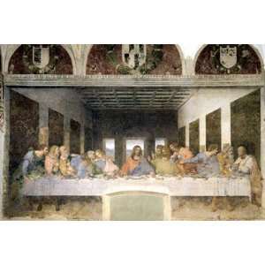 Last Supper Finest LAMINATED Print Leonardo Da Vinci 36x24