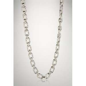  Avenue Plus Size Large Link Rope Necklace, Silver ONE 