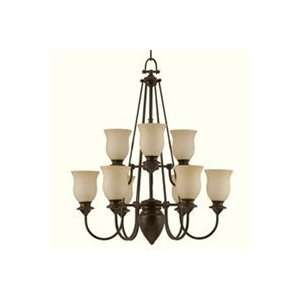  32724   La Lanterna 9 Light 2 Tier Chandelier 