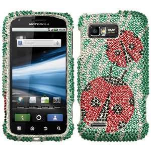 Ladybugs Diamante Phone Protector Faceplate Cover For MOTOROLA MB865 