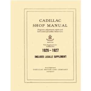  1926 1927 CADILLAC LASALLE Service Shop Repair Manual Automotive