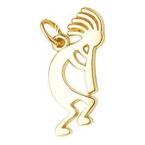    Rembrandt Charms Kokopelli Charm, Gold Plated Silver Jewelry