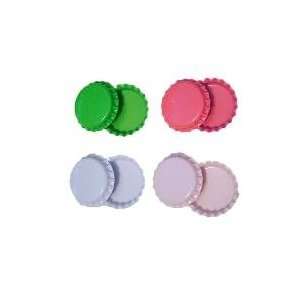  Two Sided Colored Bottle Caps 1 Inch Qty 8 Open Edge 