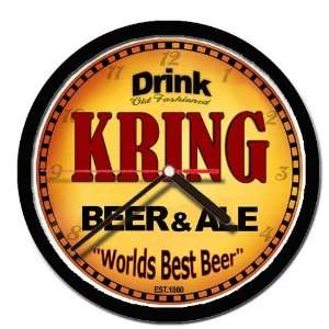  KRING beer and ale cerveza wall clock 