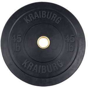  Kraiburg 45 lb Solid Rubber Bumper Plate Sports 