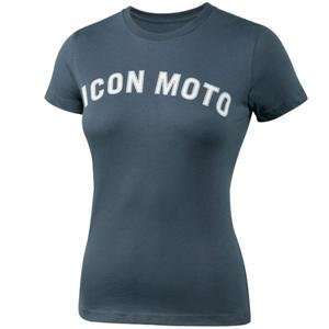  Icon Womens Retro T Shirt   Large/Navy Automotive