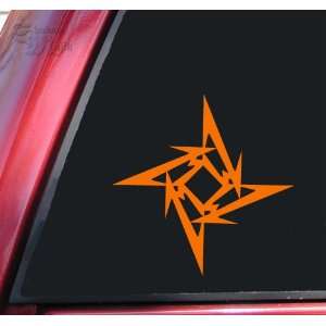  Metallica Ninja Star Vinyl Decal Sticker   Orange 