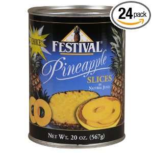 Festival Pineapple Sliced in juices Choice, 20 Ounce (Pack of 24 