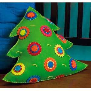    Colorful Tree Pillow Felt Applique Kit 13X14