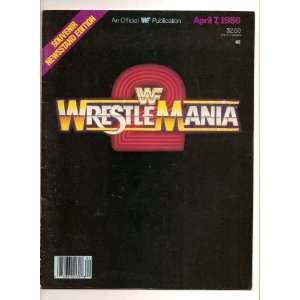  Official Wrestlemania 2 Event Program