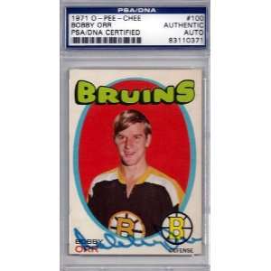  Bobby Orr Autographed 1971 O Pee Chee Card PSA/DNA Sports 