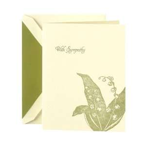  Crane & Co. Letterpress Lily Of The Valley Sympathy 
