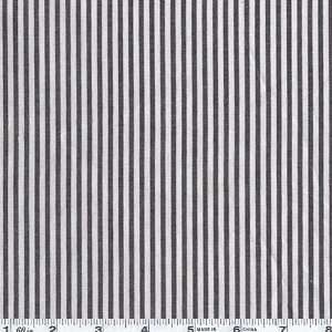  58 Wide Cotton Shirting Small Stripe Black/White Fabric 