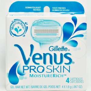  Gillette Venus PRO SKIN MoistureRich Blades  4 Cartridges 