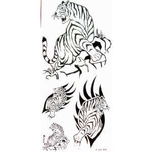  YiMei Cool waterproof tattoo sticker black animal tiger 