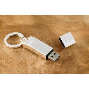  Personalized Sterling Silver Plated 512MB USB Flash Key 