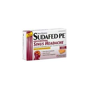  Sudafed PE Sinus Headache 24 Coated Tablets Health 