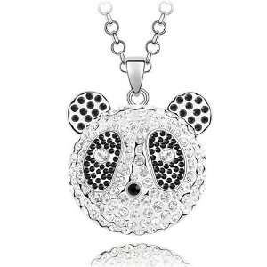  Panda Crystal Pendant, Women Sweater Necklace with Free 24 