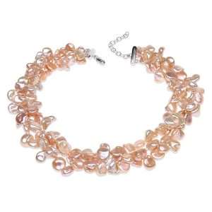  Joanna   Triple Strand of Peach Keshi Pearls Love My 