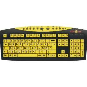   for Visually Impaired   Yellow Keys with Black Letters Electronics