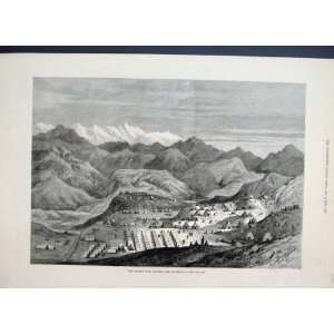    1880 Afgahn War British Camp Pezwan Tents Old Print