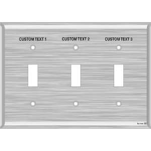  Engraved Switchplate with Light Switch Labels 3 Toggle 