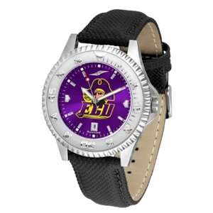  ECU East Carolina University Mens Leather Wristwatch 