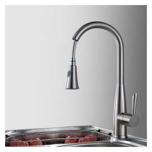  Nickel Brushed Finish Pull Down Kitchen Faucet