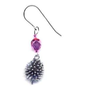  Pink Hedgehog Earrings Sterling Silver Jewelry Gift Boxed 