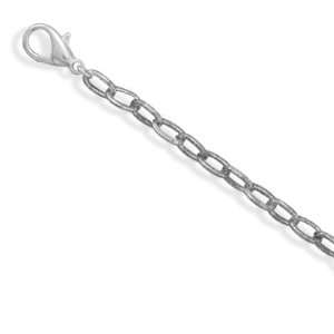  Stainless Steel Flat Cable Chain Antiqued Silver Plate 