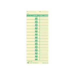   Business Forms Job Cards, 3 1/2x8 1/2, 500/BX, Green Office