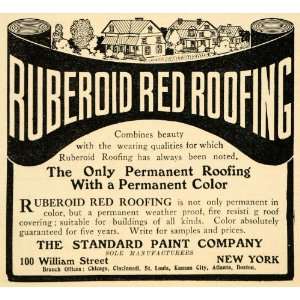  1907 Ad Ruberoid Red Roofing Stand Paint Company Cover 