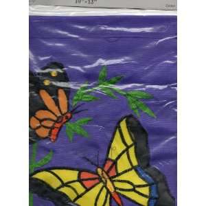  Hand Crafted Garden Flag, 10 X 13, TWO BUTTERFLIES, No 