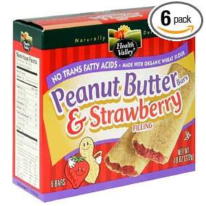 Health Valley Peanut Butter Bars, Strawberry, 7.8 Ounce Boxes (Pack of 