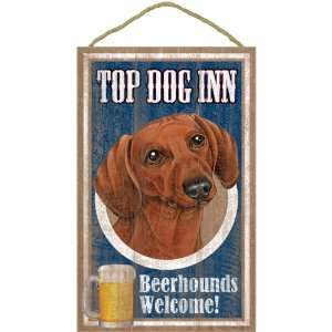  Dachshund (Red) Top Dog Inn Beerhounds Welcome 