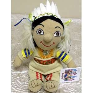   Small World 9 Plush Bean Bag Native American Boy Doll Toys & Games
