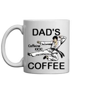  Dads Caffeine Kick Custom 11oz Ceramic Coffee Mug