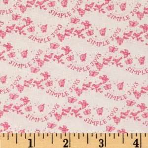  44 Wide Baby Toiles Simple Joys Pink Fabric By The Yard 