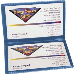  Metallic Blue Folding Card Holders   25 pack   Polypropylene 
